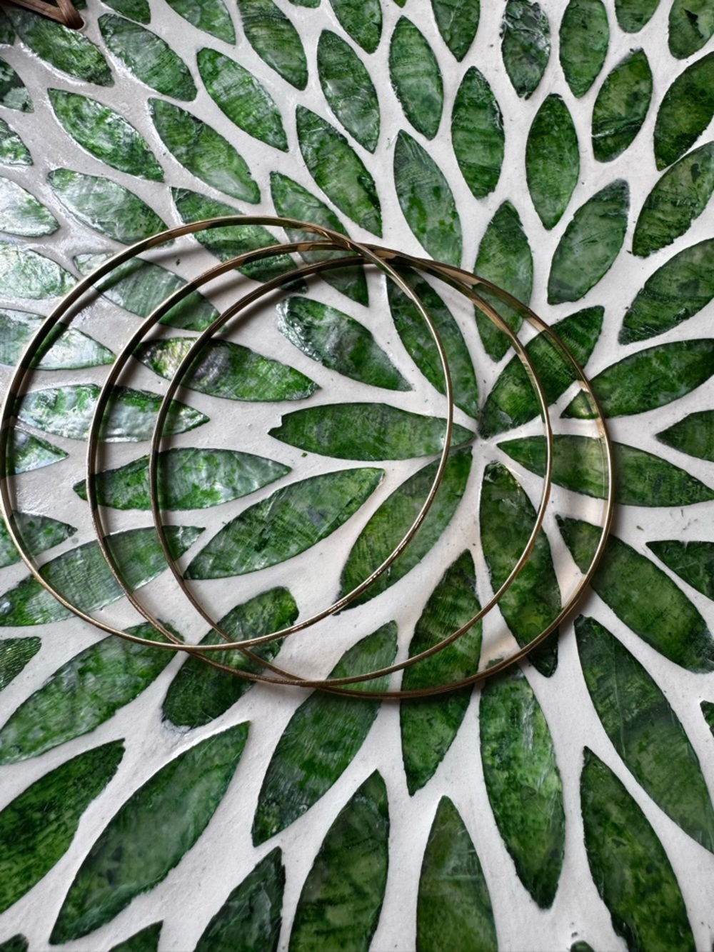 Karina Gold-Tone Textured Bangle Bracelet Set of 3- Women Jewelry - Picture 4 of 4